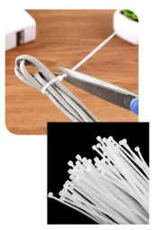 Çetsan 3,6*250 Kablo Bağı Beyaz - Cırt Kelepce - Klips (100 Adet) - 1