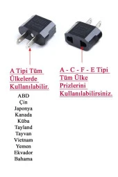Amerikan - Türk Priz Çevirici Adaptör - 3