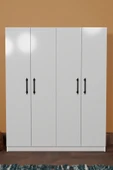 AEKA AE-1054 ARENA BEYAZ GARDIROP 4 KAPAKLI 2 ASKILIKLI, 6 RAFLI DOLAP thumbnail 1
