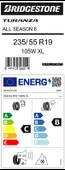 Bridgestone 235/55R19 105W Xl Turanza All Season 6 Enlıten C-B-70 4 Mevsim Suv Lastiği (Üretim Yılı: 2024) thumbnail 2