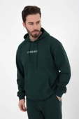 Erkek Baskılı Kapüşonlu Sweat Gri - 8