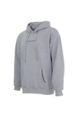 Erkek Baskılı Kapüşonlu Sweat Gri - 4