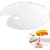 AKRİLİK (PLEKSİ) RESİM PALETİ 3 MM ŞEFFAF (25x15) - 1