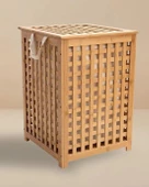 Bambu Kirli Çamaşır Sepeti Doğal Bambu Kirli Sepeti thumbnail 2