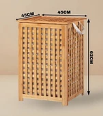 Bambu Kirli Çamaşır Sepeti Doğal Bambu Kirli Sepeti thumbnail 4