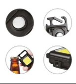 POWERMASTER TYP-C Şarjlı Cob Ledli Anahtarlık Fener Profesyonel 500lm (3 Mod 3 Fonksiyonlu) thumbnail 2