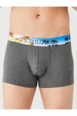 U.S. Polo Assn. Erkek 3'lü Boxer Turuncu-Saks-Antrasit - 3