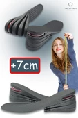 Çift 7,5 Cm Hava pedli Boy yükseltme Tabanlık Gizli Tabanlık Yükselten Siyah FC-035 - 1