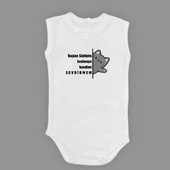 Baştan Söyliyim Kedi Baskılı Bebek Body Zıbın Çıtçıtlı Badi thumbnail 3