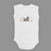 Sevimli Kediler Baskılı Bebek Body Zıbın Çıtçıtlı Badi thumbnail 18