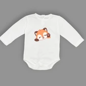 Sevimli Tilki Baskılı Bebek Body Zıbın Çıtçıtlı Badi thumbnail 22