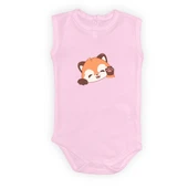 Sevimli Tilki Baskılı Bebek Body Zıbın Çıtçıtlı Badi thumbnail 11