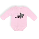 Baştan Söyliyim Kedi Baskılı Bebek Body Zıbın Çıtçıtlı Badi thumbnail 22