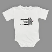 Baştan Söyliyim Kedi Baskılı Bebek Body Zıbın Çıtçıtlı Badi thumbnail 16