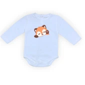 Sevimli Tilki Baskılı Bebek Body Zıbın Çıtçıtlı Badi thumbnail 16