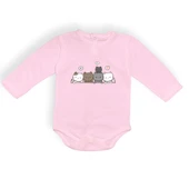 Sevimli Kediler Baskılı Bebek Body Zıbın Çıtçıtlı Badi thumbnail 20