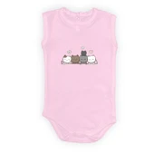 Sevimli Kediler Baskılı Bebek Body Zıbın Çıtçıtlı Badi thumbnail 6