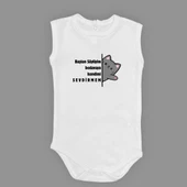 Baştan Söyliyim Kedi Baskılı Bebek Body Zıbın Çıtçıtlı Badi thumbnail 1