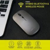 Polosmart PSWM13 Hybrid Bluetooth & Wireless Şarj Edilebilir Mouse K.Gri - 4