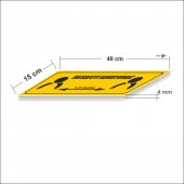 Sosyal Fiziksel Mesafeyi Koruyunuz 40cm Uyarı İkaz Levhası Panosu thumbnail 2