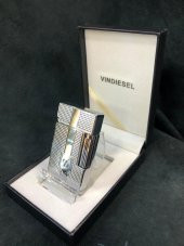 Hediyelik Kutulu Metal Çevirme Düğmeli Kapaklı Çelik Çakmak - 1