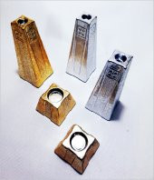 Dresuar Sehpa Masa Vitrin Ünite Üzerine Uzun Gümüş Varak Mumluk - 5