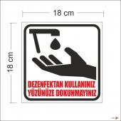 Dezenfektan Kullanınız Uyarı İkaz Levhası Panosu Tabelası Tablosu - 1