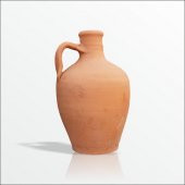 Yılbaşı Kına Düğün Dernek İçin Gerçek Çömlek Toprak Kulplu Testi thumbnail 1