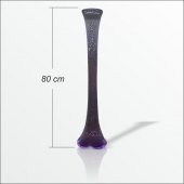 80 cm Uzun Derin Çatlatma Beyaz Mor Renkli Su Geçirmez Cam Vazo thumbnail 2