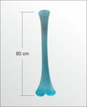 Uzun 80 cm Çatlatma Buz Mavi Renk Su Geçirmez Canlı Çiçeklik Vazo - 3