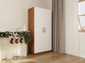 2 Kapaklı Bölmeli Gardırop Amalfi-Beyaz - 2