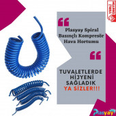 Plasyay Spiral Basınçlı Kompresör Hava Hortumu 8x14 mm - 1