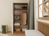 2 Kapaklı Bölmeli Gardırop Marbella Kiraz-Beyaz - 3