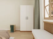 2 Kapaklı Bölmeli Gardırop Marbella Kiraz-Beyaz - 1
