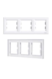 Schneider Asfora Beyaz 3'Lü Yatay Çerçeve thumbnail 1