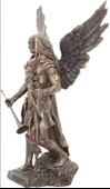 Aziz Gabriel Bronz Melek Heykel Biblo Dekor - 3