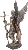 Aziz Gabriel Bronz Melek Heykel Biblo Dekor - 4