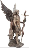 Aziz Gabriel Bronz Melek Heykel Biblo Dekor - 2