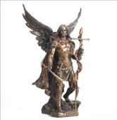 Aziz Gabriel Bronz Melek Heykel Biblo Dekor - 1