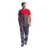 Şensel, Reflektörlü Bahçıvan Tulum, Gri-Kırmızı-8E2386- Salopet - 1
