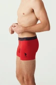 U.S. Polo Assn. Erkek 3'lü Kırmızı-Gri-Lacivert Boxer Set - 3