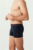 U.S. Polo Assn. Erkek 3'lü Kırmızı-Gri-Lacivert Boxer Set - 9
