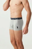U.S. Polo Assn. Erkek 3'lü Kırmızı-Gri-Lacivert Boxer Set - 6