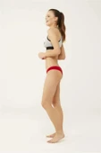 U.S. Polo Assn. Kadın 5'li Brazilian Slip (Kırmızı-Somon-Ten-Beyaz-Siyah) - 3