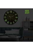 Galaxy Exclusive Siyah Kadranlı Fosforlu Roma Rakamlı 42 CM Ev ve Ofis Duvar Saati thumbnail 3