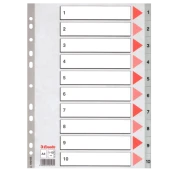 Esselte Seperatör 1-10 Rakamlı Plastik A4 100105 - 1