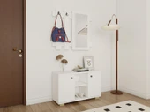 Sarissa Ayakkabı Dolabı/Askılık/Antre Dolap-Beyaz thumbnail 2