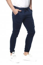 Erkek Slim Fit Yandan Cepli Beli Paçası Lastikli Spor Jogger Pantolon - 5