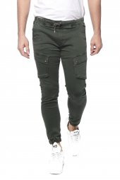 Erkek Slim Fit Yandan Cepli Beli Paçası Lastikli Spor Jogger Pantolon - 9