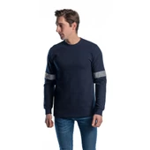 Şensel, Reflektörlü Sweatshirt, Lacivert, Sıfır Yaka -107E4745- - 1